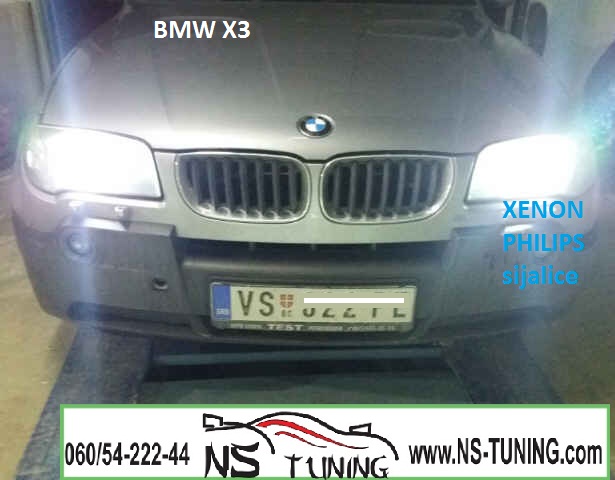 bmw x3 xenon farovi d2s sijalica philips zamena ugradnja novi sad tuning